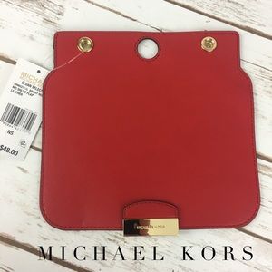 NWT Michael Kors Sloan Select MD Shoulder Flap Red